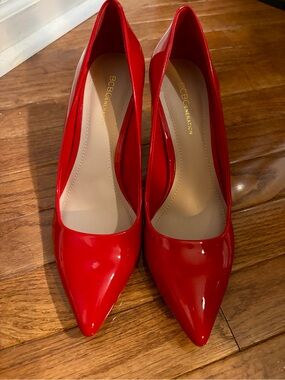 BCBGeneration Women's Red Patent Pointed-Toe Pumps